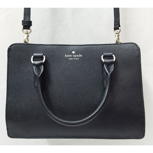 Kate Spade New York Mulberry Street Black Pebbled Leather Top Handle Satchel Bag - Picture 5 of 16
